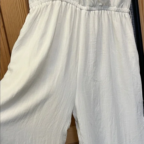 Lulus White High Waist Sleeveless Jumpsuit  Wide Leg Sz XL NWT - Picture 3 of 8